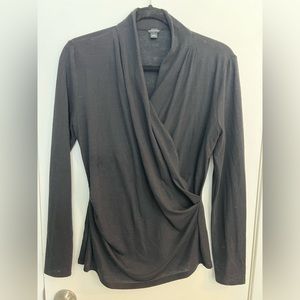 Ann Taylor Wrap shirt. Medium. Black